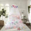 Ensembles de literie à motif floral simple / simple TG, édredon de jardin en microfibre pour filles