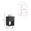 Meuble-lavabo simple 18 po Gouda, une tablette ouverte, une armoire à porte simple - noir