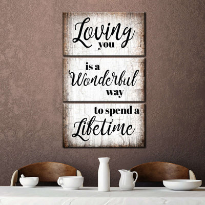 Ensemble de 3 pièces de citation de mariage «I Love You»
