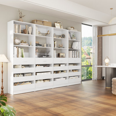 85.2"-462.8" Closet System With Drawers And Rods