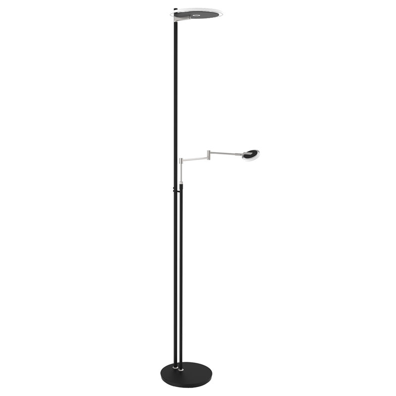 Tasoula 185cm LED Novelty Floor Lamp, White/Black