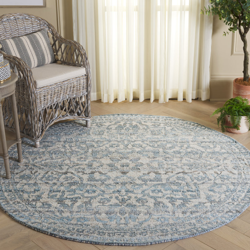 Phionna Hand Tufted Performance Oriental Rug, Round 6'