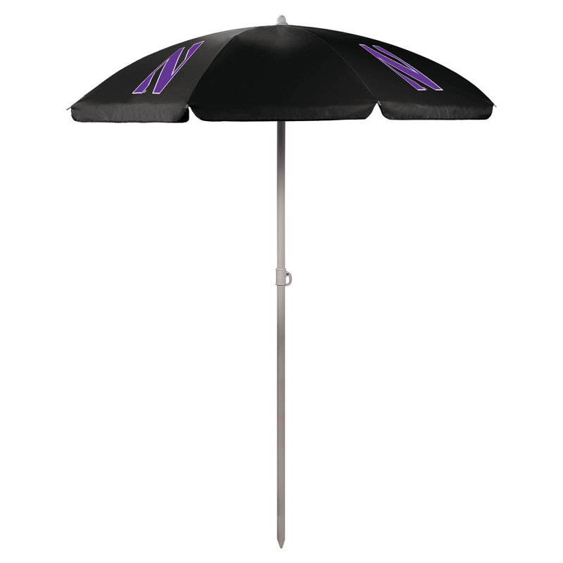 Parasol de plage 5,5 pi Ncaa, Noir, Northwestern