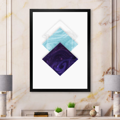 «Create Design White Blue II», œuvre d'art moderne sur toile