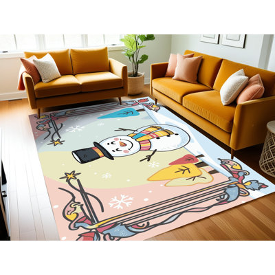 Tapis de vacances d'hiver de Noël lavable The Holiday Aisle®