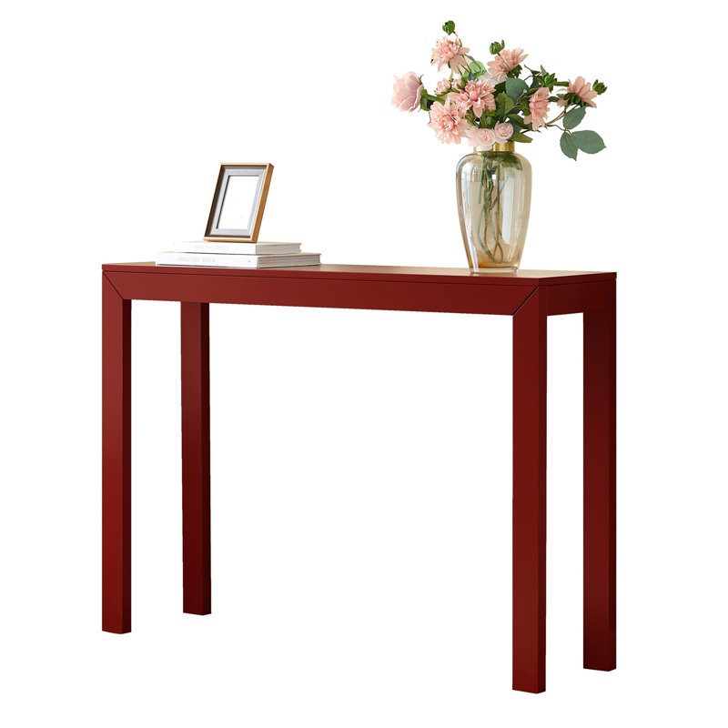 Console moderne pour le hall d'entrée ou le salon, table de canapé étroite avec un design rectangulaire élégant pour le couloir ou le canapé derrière