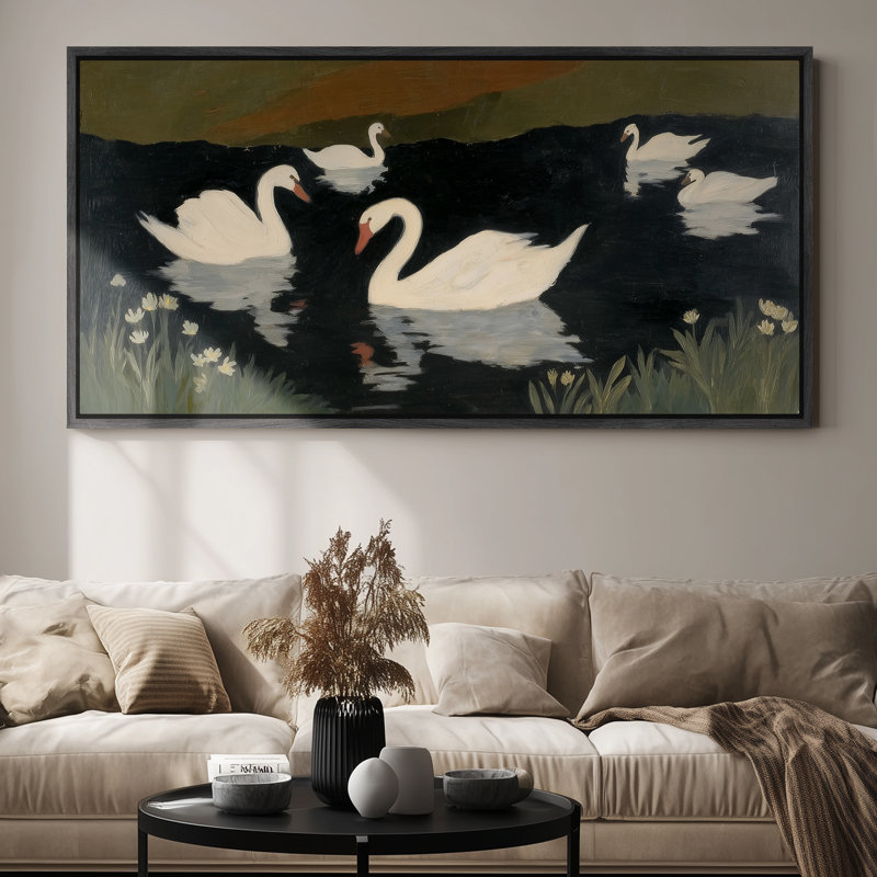 Art mural sur toile très grand rétro, H 30 po x l 60 po, Noir