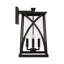 Grande lanterne murale d'extérieur 4 lumières l 12 "x H 20" en bronze huilé avec verre transparent-70886212