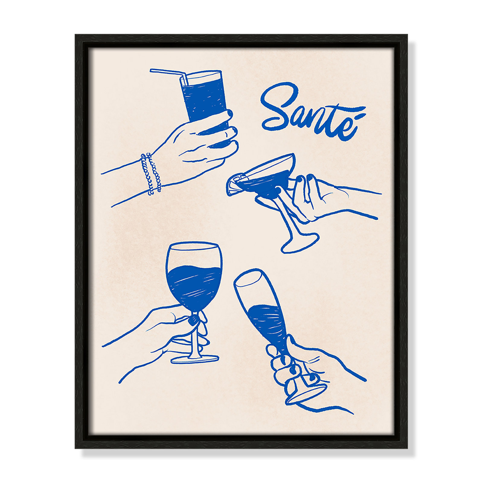 Sante Print by Kimberly Allen, 12.5'' W x 15.5'' H, Espresso Floater