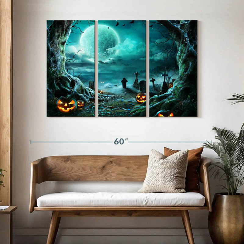 Jack O Lantern Graveyard, 32" H x 50" W