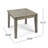 Transitional Wood Side Table, Grey Finish, 20" W X D 16.2" H, 30Lbs Weight Limit Minimalist For Patio, 20X20x16.2, Load Capacity