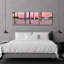 «Pink Beach» par Dennis Frates, art mural en verre acrylique, ensemble de 3 pièces, 72 po x 24 po-101614491