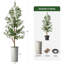 Arbre artificiel dans un pot de fleurs moderne, décoration d'arbre en soie d'olivier artificiel (pot et arbre)-938195086-925170724