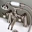 Robinet de baignoire sur pattes à 3 poignées et 2 poignées à fixation sur le comptoir avec douche à main Kingston Brass Essex-14961927