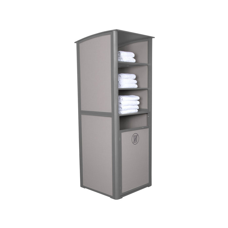 Grosfillex Expert 25'' W Aluminum Towel Valet, Solid Gray/Platinum Gray