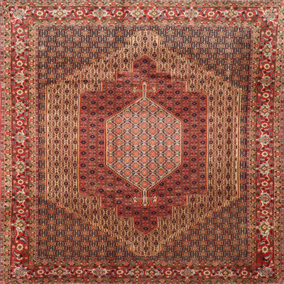 Tapis traditionnel rouge / brun Hvidovre