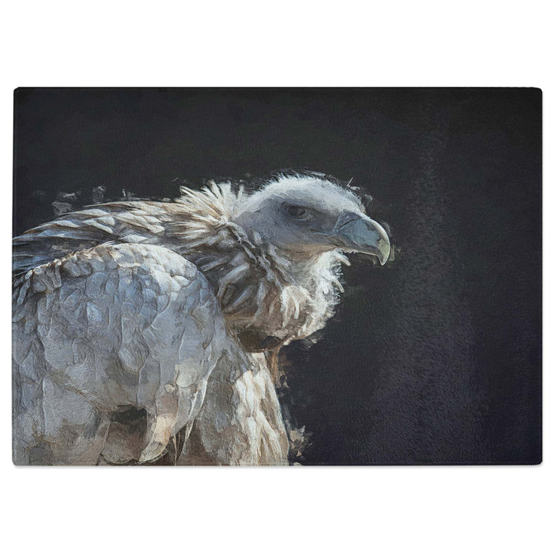 Tempered Glass Vulture Bird Cutting Board, 28.5 cm W x 20 cm L