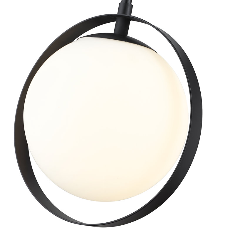 Luminaire suspendu sphère 1 lumière Chares, H 10,5 po x l 10 po x P 8 po