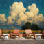 Papier peint paysage nuages décoratifs bleu ciel amovible-1061973392-1061973419