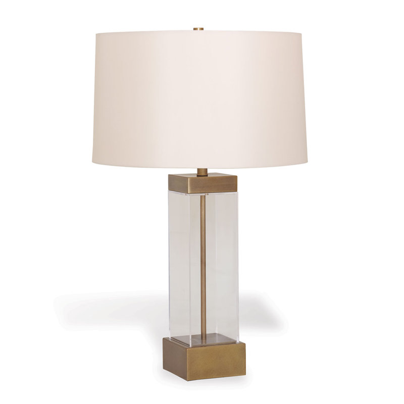Miami Table Lamp, Brass/Light Beige
