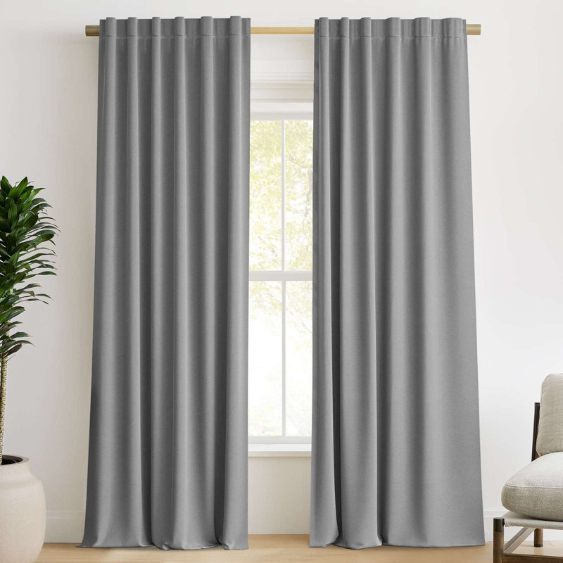 Curtains Thermal Insulated Window Treatment Panels Room Darkening Drapes for Living Room Back Tab/Rod Pocket Bedroom Draperies 2 Panels
