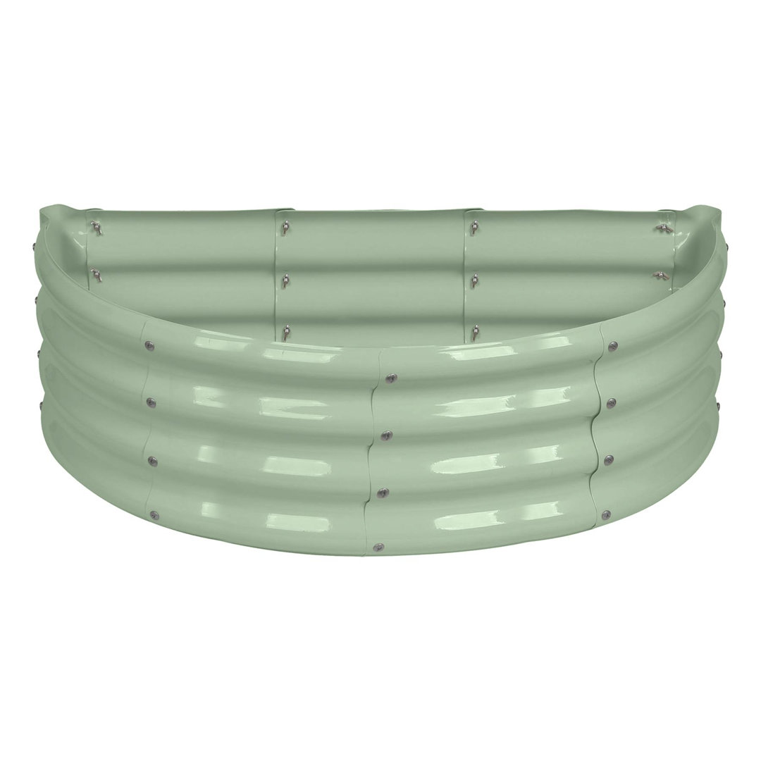 Harbour Housewares Green Raised Garden Bed - 95 X 45Cm - Semi-Circle - Bottomless Galvanised Steel Metal Planter Box For Growing Outdoor Plants, Vegetables, Flowers And Herbs - Image 5