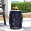 Table élégante en métal moderne - bleu marine, motif de coupe en fer, l 16,54 po x P 16,54 po H, sans assemblage, côté bleu marine, prêt à décorer-1534082412