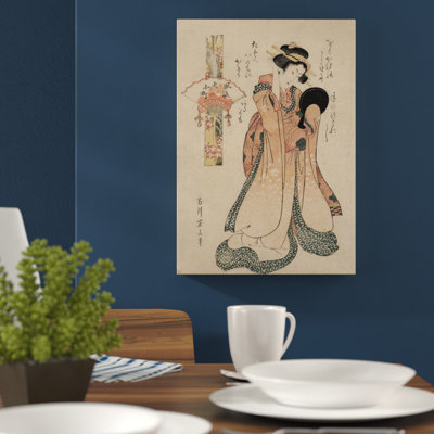 Eizan Kikukawa - Wrapped Canvas Painting