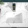 20" L x 15.5" W Rectangular White Ceramic Undermount Bathroom Sink with Overflow