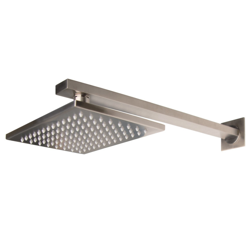 Kubista Shower Arm, Brushed Nickel