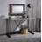 Reese Metal Console Table with Wooden Top