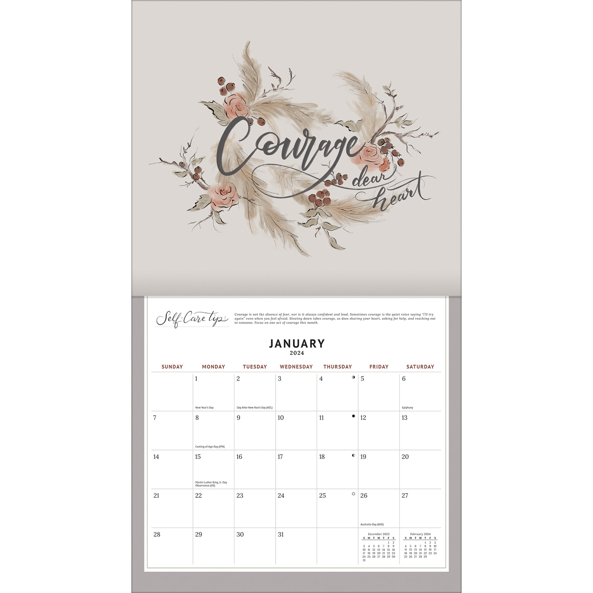 Lang Be Gentle With Yourself 2024 Wall Calendar | Wayfair