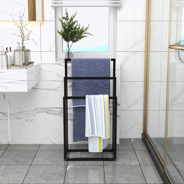 QIANXING 3 Tier Free Standing Towel Rack for Bathroom Display Rack