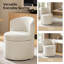 Chaise de salle à manger Waynesville 24''L moderne avec dossier capitonné et roulettes dissimulées-123348906