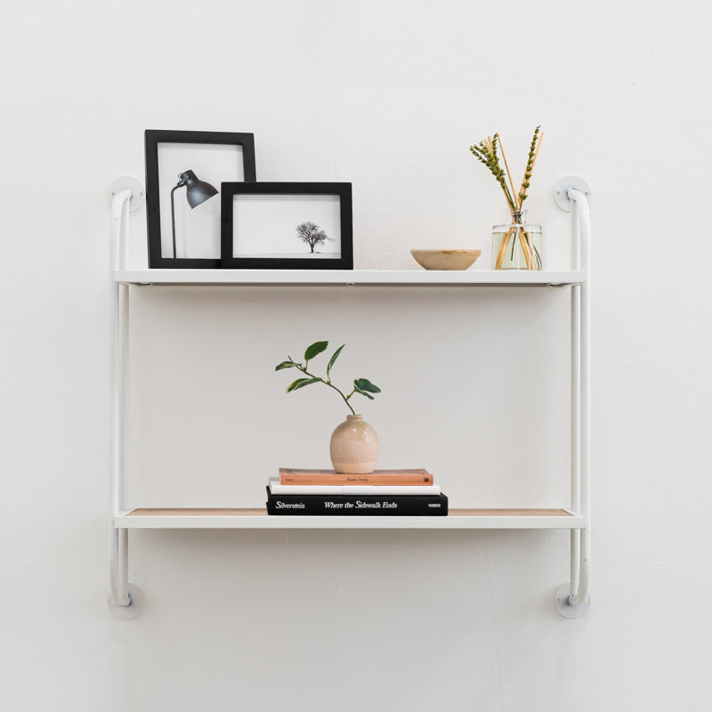 Étagère murale Emery, Blanc, H 25 po x l 26 po x P 8 po