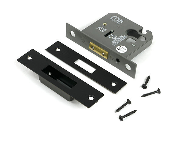 Polished Chrome 3" Euro Profile Dead Lock, Aged Bronze