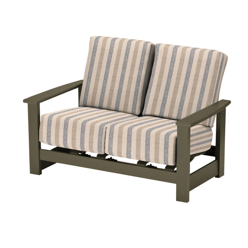 Leeward 56.5'' Wide Loveseat with Cushions, Paris, Beachwood