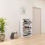 Armoire de rangement étroite pour chaussures avec miroir, étagère à chaussures mince en bois à 3 niveaux pour la maison et appartement
