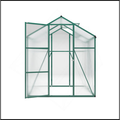 Marketed Gain Height Windproofaluminum Greenhouse 6X8 FT Greenhouse Raised Base And Anchor Aluminum Heavy Duty Walk-In Greenhouses For Outdoor Backyard In All Season