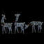 Mesh Christmas Reindeers Lighted Display Set-1870032128