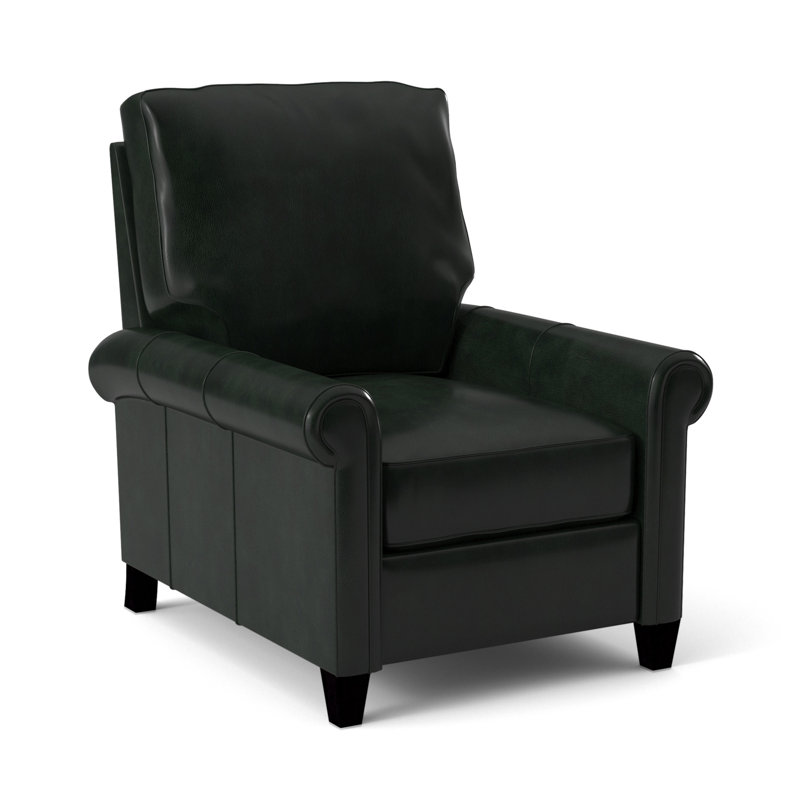Fauteuil inclinable standard en cuir véritable de 33,5 po de largeur Sondria, Cuir véritable vert forêt d'Anilina, Manuel