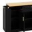 Multi-Functional Storage Sideboard,Extendable Dining Table, Adjustable Shelves,3-Tier Pull-Out Rack-124554872