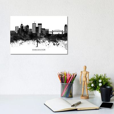 Vancouver Skyline by WallDecorAddict - Wrapped Canvas Gallery-Wrapped Canvas Giclée