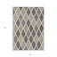 Tapis extérieur lavable à motif géométrique beige et brun 3 pi x 5 pi