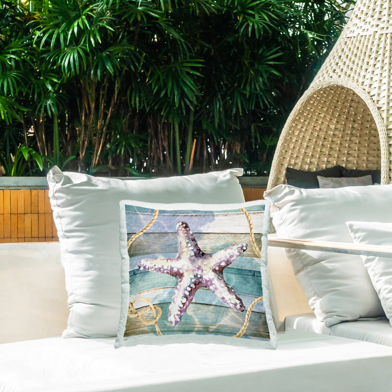 Coussin décoratif rayé intérieur / extérieur