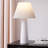 25'' Modern White Ceramic Table Lamp Set - MCM Modern Funky Accent Table Lamps For Bedroom Bedside/Nightstand, Nursery, Living Room & Desk