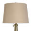 Josel - Lampe de table en verre et métal - Laiton cacao - Abat-jour beige foncé