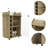 Dukat Bar Cart,Two Shelves, Six Built-In Wine Rack, Four Casters-1035797988