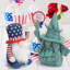 4 juillet décorations de gnomes patriotiques, 2 pièces de gnomes suédois faits à la main en peluche Statue de Liberty Doll, ornements de table pour le 250e anniversaire