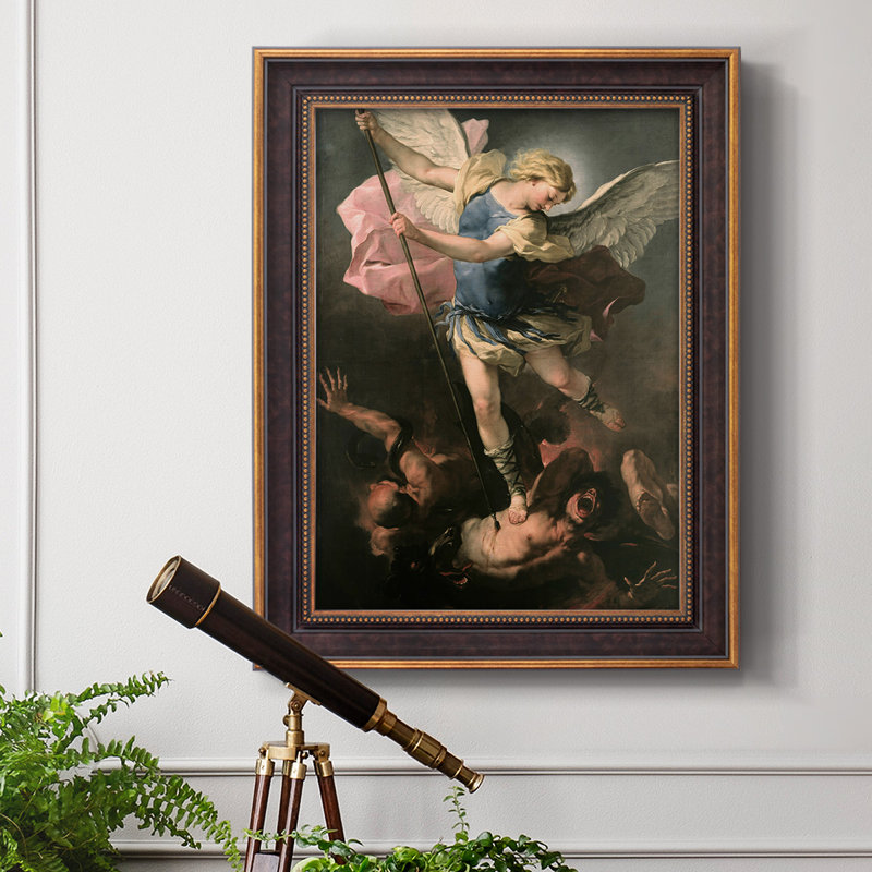 St. Michael - reproduction d'art sur toile, H 27 po x l 18 po x P 2,5 po